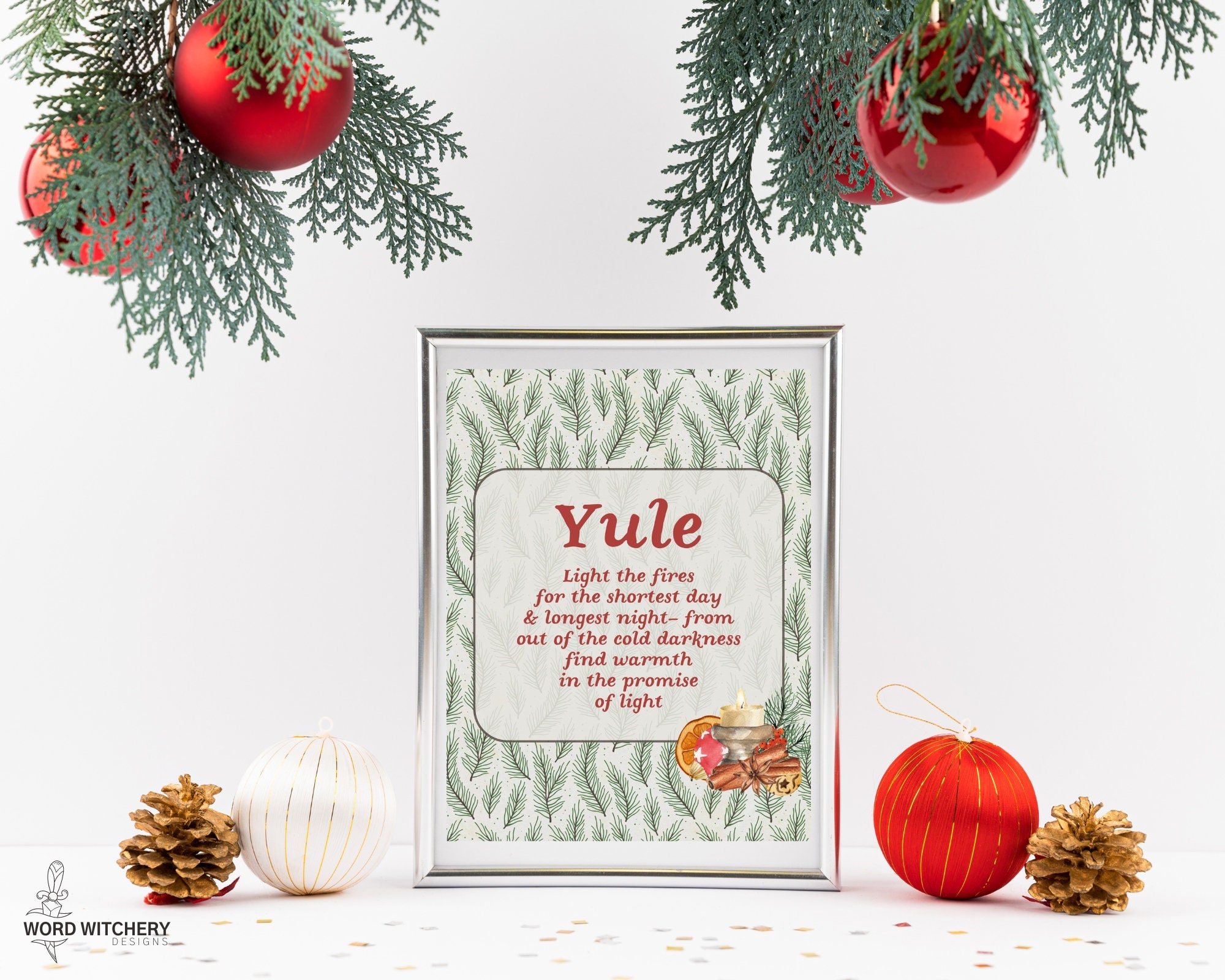 Printable Yule Altar Card + Art Print - Yule Blessings Gift Winter ...