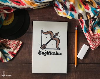 Sagittarius : Vintage Astrology Journal - Zodiac Notebook - Sagittarius Zodiac Book 120 Lined Pages, Soft Matte Cover - Gift for Sagittarius