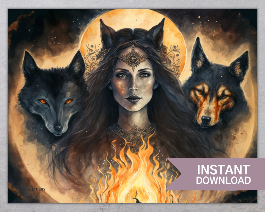 Hekate Hecate Printable Art Print Witch Goddess, Printable Grimoire ...