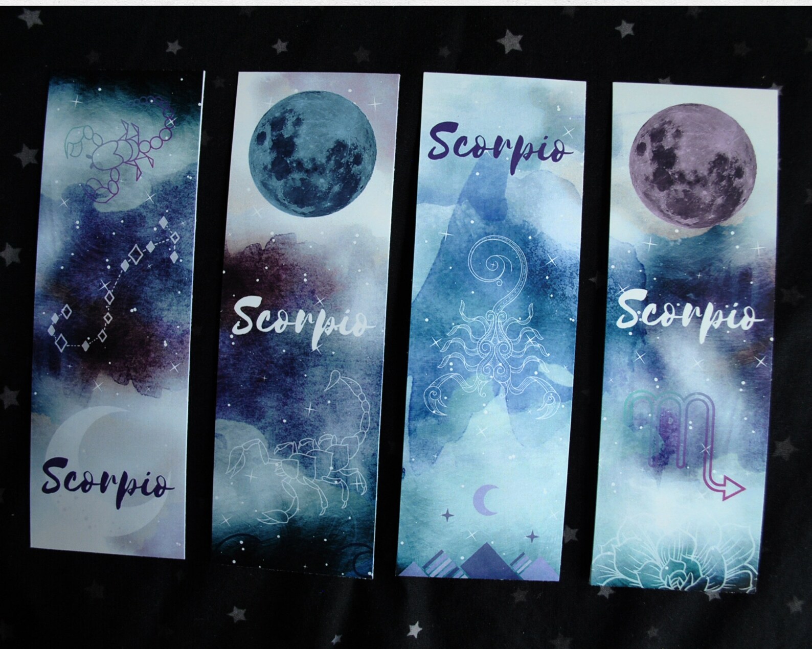 scorpio zodiac bookmarks instant download printable etsy