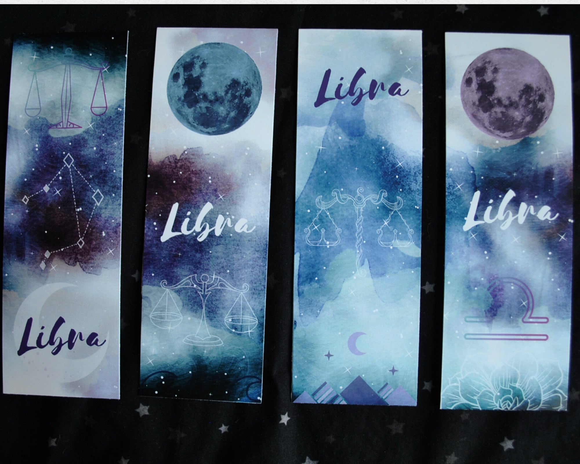 libra zodiac bookmarks instant download printable astrology etsy