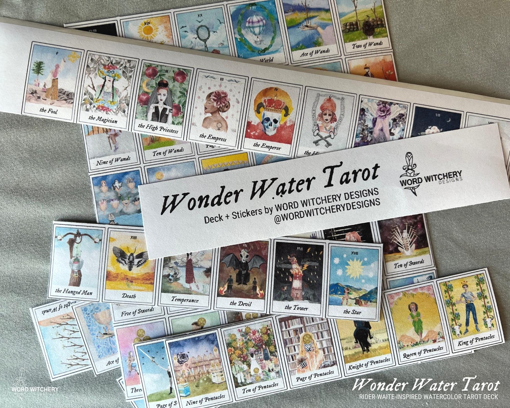 Printable Tarot Card Stickers for Tarot Card Journal Witch | Etsy