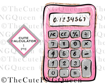 Pink Calculator Etsy