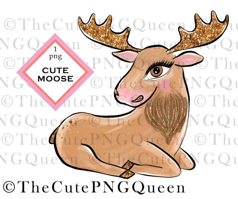 Download Clip Art Cricut File Hand Drawn Animal Png Cute Moose Sublimation Design Moose Png Clip Art Cute Animal Sublimation Moose Clipart Art Collectibles