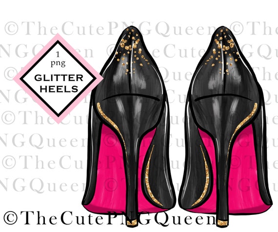 Cute glitter hakken sublimatie design meisje baas girly | Etsy