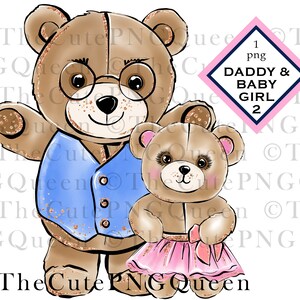Mignon Papa Et Bebe Fille Ours Sublimation Design Ours En Etsy Mignon Papa Et Bebe Fille Ours Sublimation Design Ours En Etsy