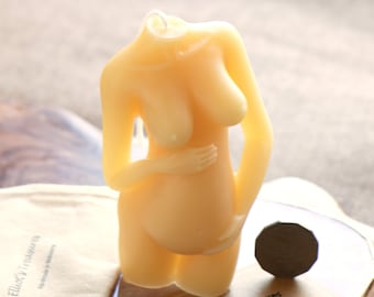 Pregnant Mama (Large) - Pure Beeswax Candle