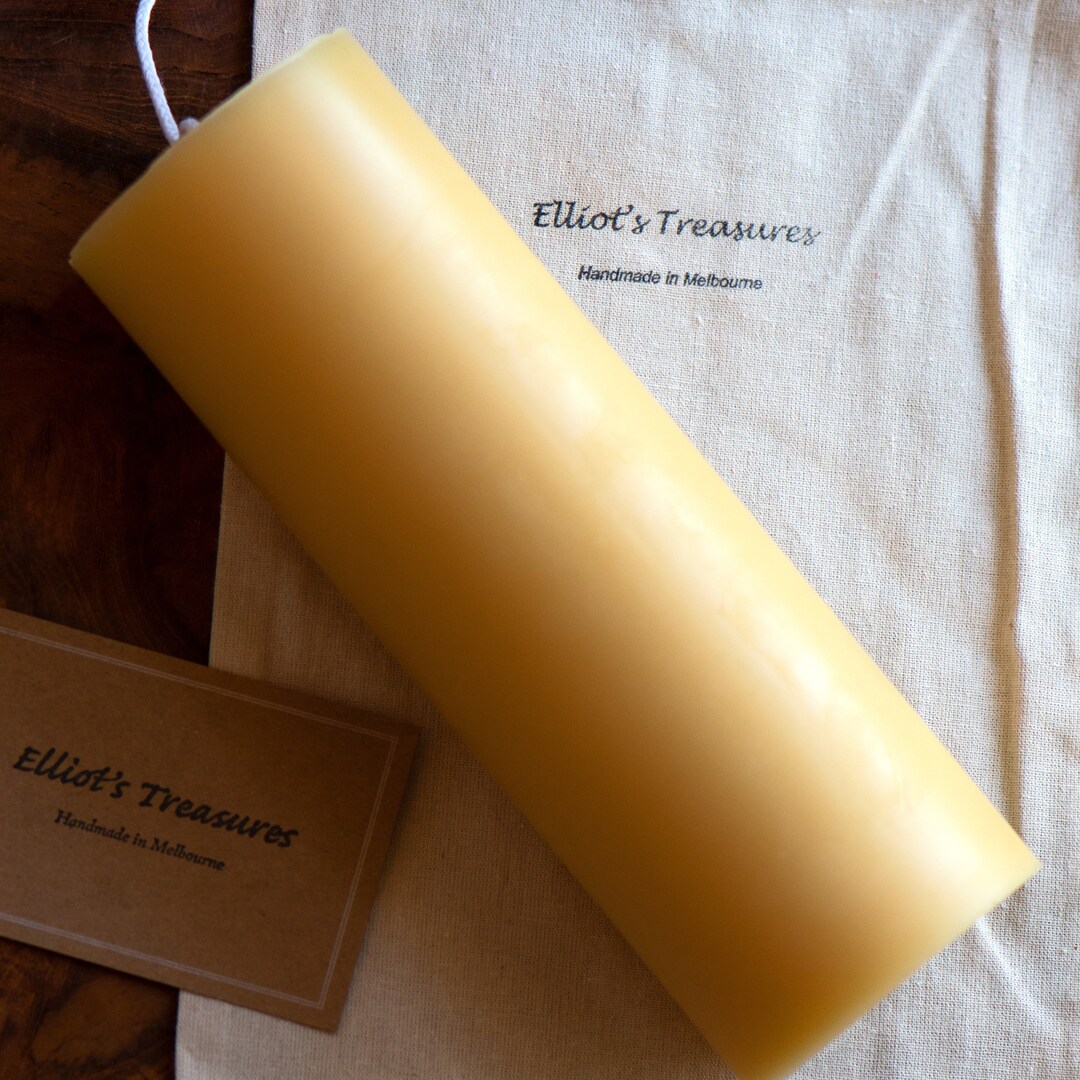 22cm Column Pillar Beeswax Candle Etsy Australia