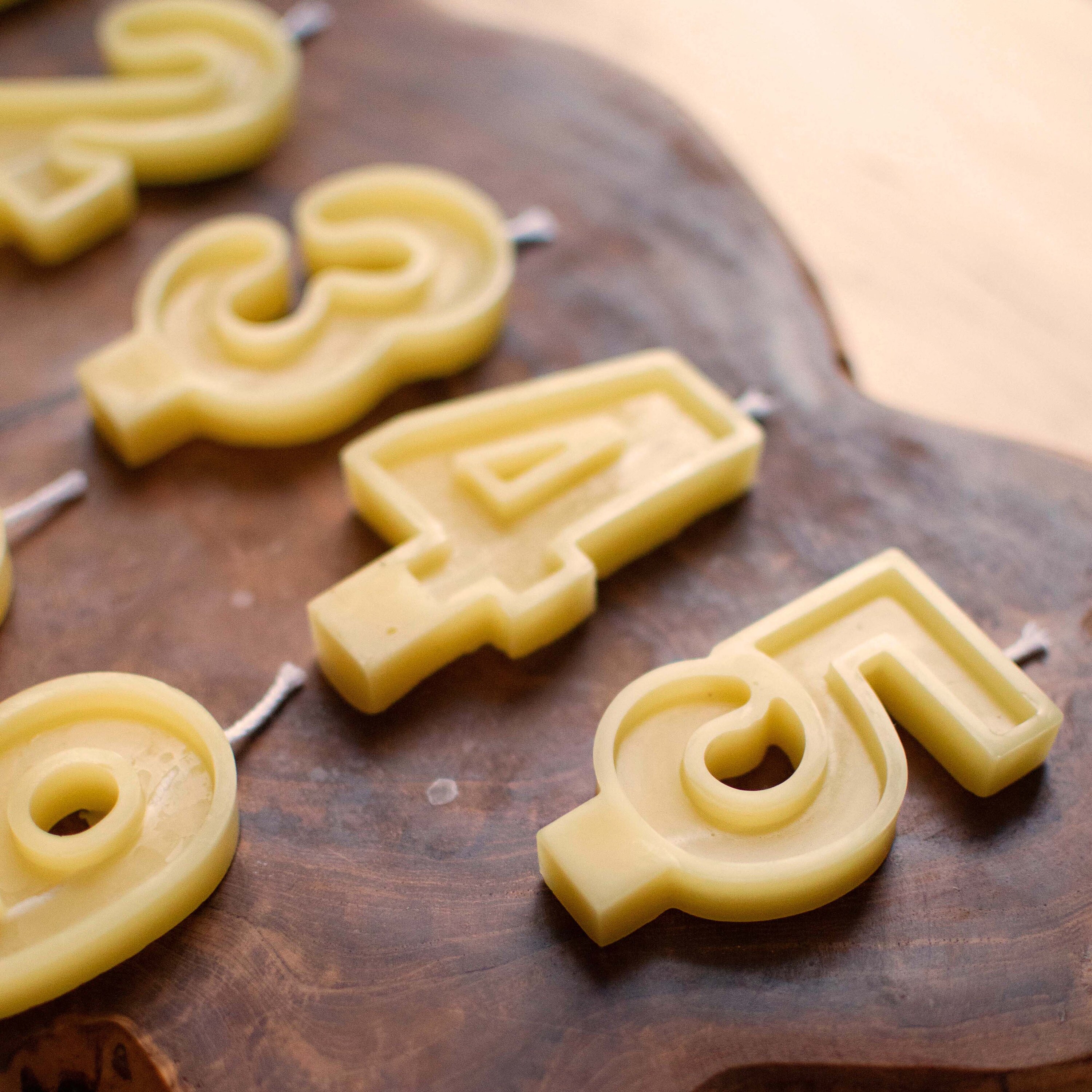 Beeswax Birthday Number Candles Etsy
