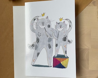 Vertical card Father’s Mother’s Day greetings/ greeting card/ blank card/ folding card/ card 4x6"/ cards for any occasion