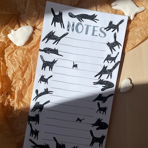 Cat notepad/ Notes/ Memo pad/ Black cats
