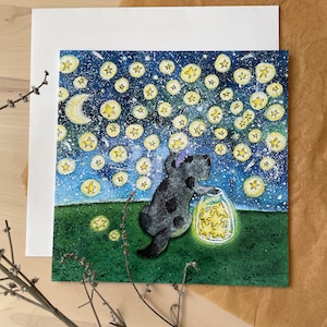 Carte carrée pour sauver des étoiles/carte de voeux/carte vierge/carte pliante/carte carrée 5x5"/cartes pour toutes les occasions