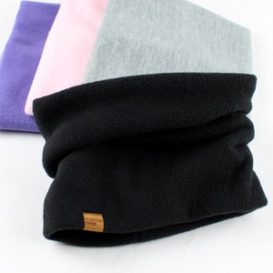 Soft Black Fleece Neck Warmer. Fleece Gaiter, Child Adult Winter Fleece Neck Warmers Fleece Neck Wrap,Winter Neck Cover