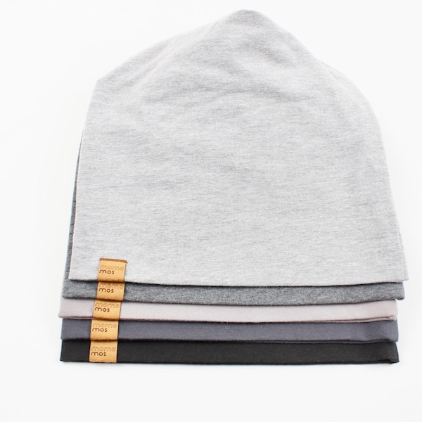 Slouchy Jersey Knit Beanie: Cotton Lycra Winter Hat