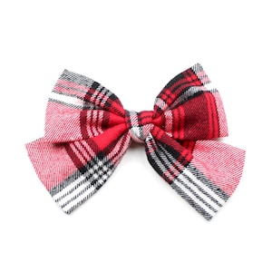 Oversized Red Plaid Hair Bows,Christmas Hair Bow,Large  Hair Bow,Kids Adult Hair Bows French Barrette,Hair Accessories