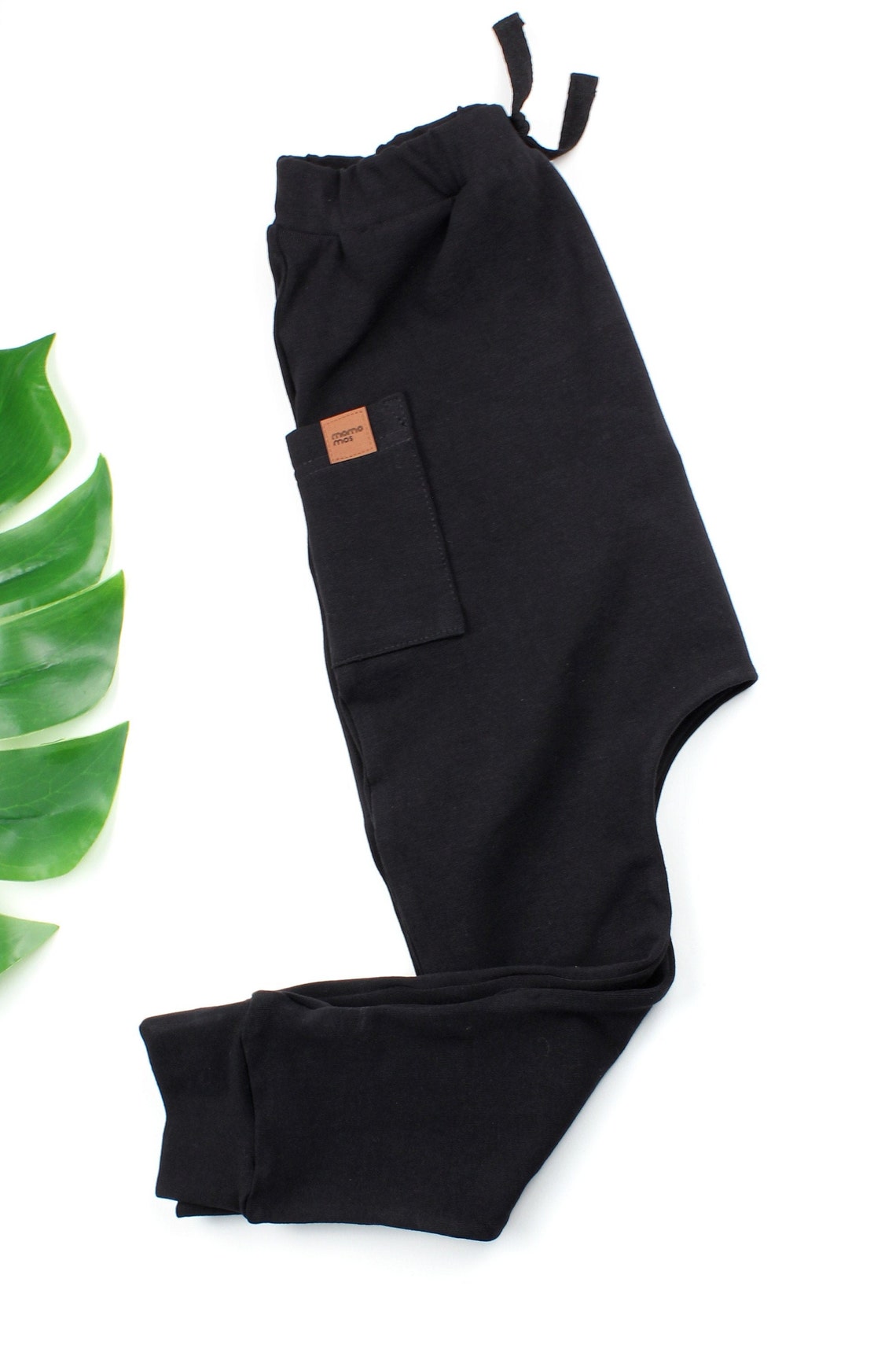 Kids Black Pants Kids Black Harem Pantssoft Medium Weight Etsy