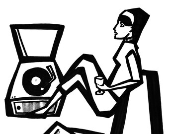 Listening - A4 signed print