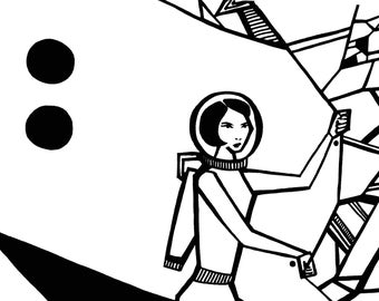 Spacegirl - A4 Signed Print