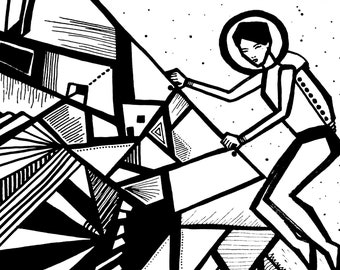 Spacegirl 2 - A4 Signed Print