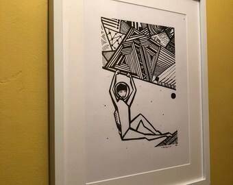 Spacegirl3 Screenprint A3