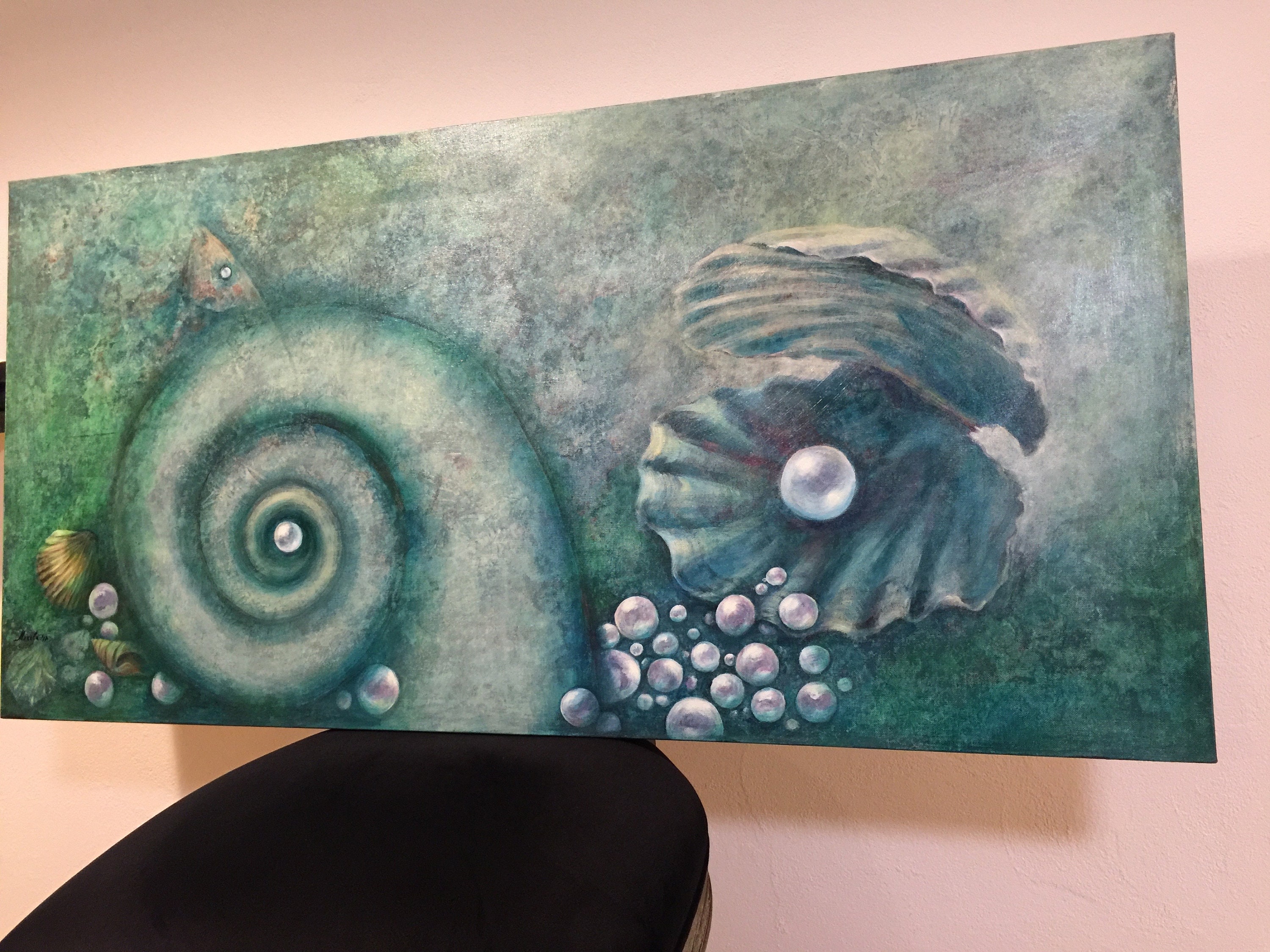 Large Original Abstract Painting Pearls Fine Art Handpainted Etsy