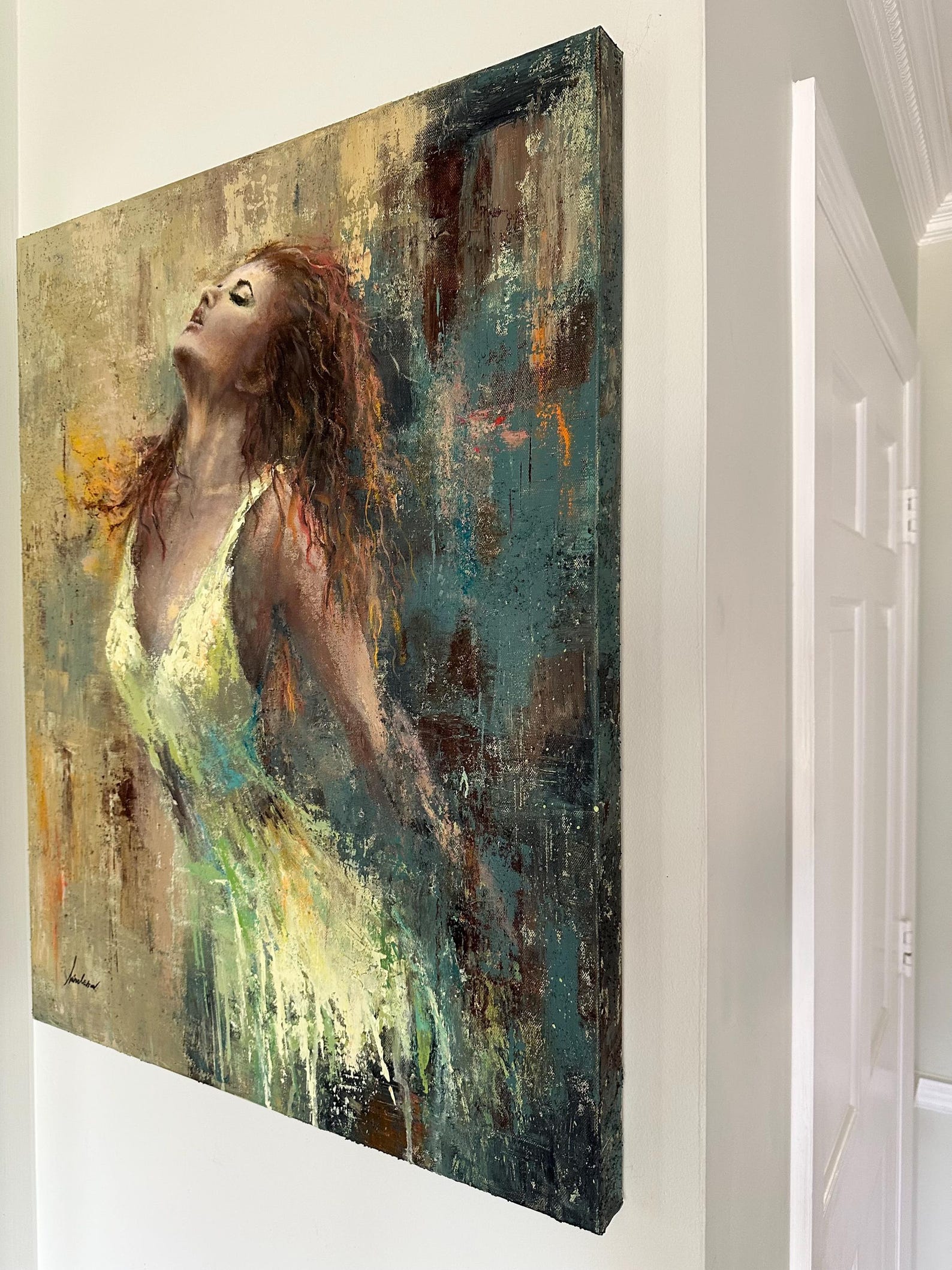 Original Abstract Figurative Painting, Woman Figure Fine Art Canvas ...