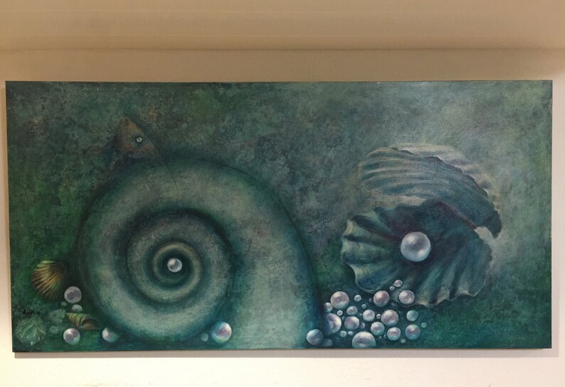 Large Original Abstract Painting Pearls Fine Art Handpainted Etsy