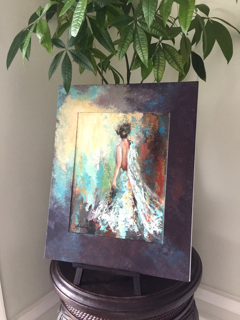 Original Palette Knife Wall Art Woman Figure Abstract Etsy