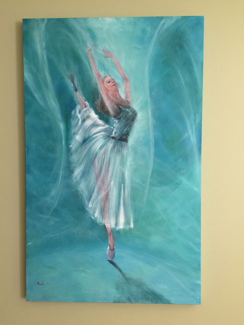 Ballerina Vertical Large Abstract Painting. Contemporary - Etsy