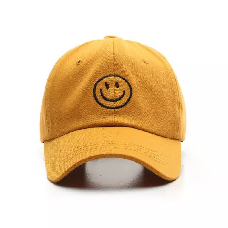Happy smiley face dad hat summer vibes
