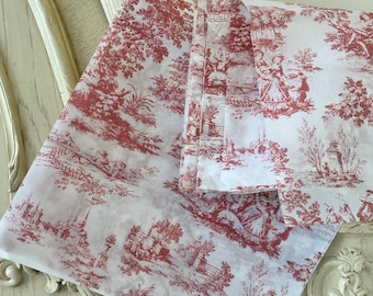 Red Toile de Jouy Tissue Paper: French Romantic Gift Wrap (19.5x14)