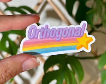 Orthogonal Pastel Rainbow Sticker