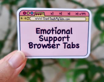 Sticker browsertabbladen emotionele steun