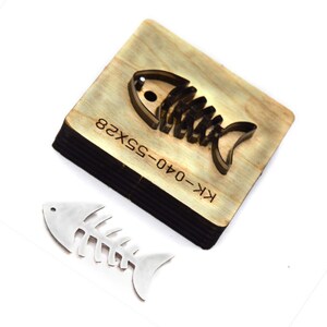 Poisson squelette de coupe de cuir die, fish bone Steel Rule Metal Die Cutter, Leather Crafts Kraft Tool, key chain accessory die cut