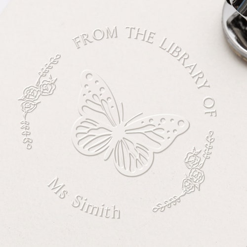 Custom Book Embosser From the Library of Embosser Custom Etsy