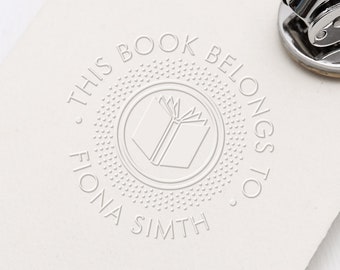 Custom Book Embosser, Library Book Stamp, Personalized Embosser for Books,  Teacher Gifts, Teacher Stamp, Teacher Appreciation Gift 