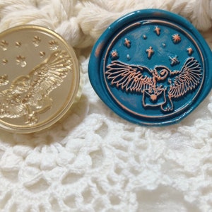 Ster uil Wax zegel stempel kit bruiloft aangepaste, onregelmatige vorm wax stempel zegel, verzegelen wax stempel, zegel stempel bruiloft, bruiloft stempel wax
