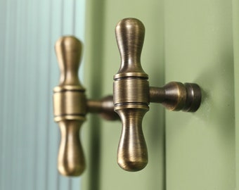 Aged Brass cabinet T bar Pulls Modern kitchen Handles elegant Cupboard Kitchen Cabinet Dresser Pull Hardware