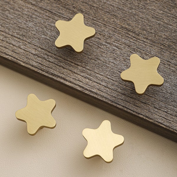 Star Brass cabinet Pulls cute kid room drawer Handles Cupboard Kitchen Cabinet Dresser furniture Hardware dresser  knobs