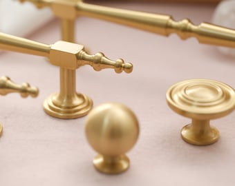 Messingschrank zieht moderne französische Griffe Schrankküchenschrankknopf, Dresser Pull Hardware