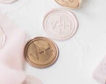 Wachsstempel Set Hochzeit Benutzerdefiniertes Monogramm, KnotenWachsstempel Siegel Initialen, Siegelstempel Hochzeit, Hochzeitsstempel Wachs