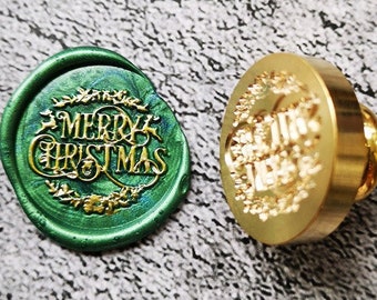 Merry Christmas Wax seal stamp kit wedding custom, botanical wedding wax stamp seal ,sealing wax stamp,seal stamp wedding,wedding stamp wax