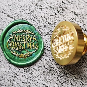 Kit de selo de cera de feliz Natal personalizado para casamento, selo de cera de casamento botânico, selo de cera de selagem, selo de casamento, cera de selo de casamento