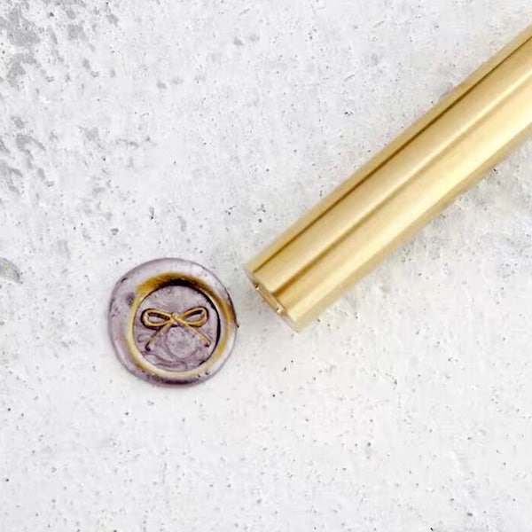 Mini brass knot wax seal stamp, 1.2cm mini journal sealing wax stamp, gift wrapping bow stamp