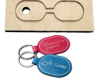 Custom size Keychain Leather Cutting Die Cut Mold,key chain Leather Punch Die Set,Leather Crafts Kraft Tool, leather DIY tool
