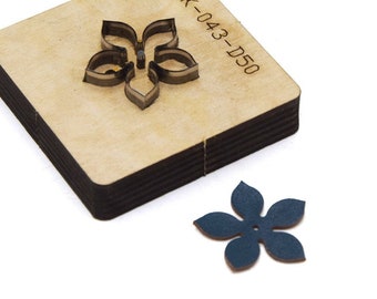 Bloem leder snijden sterven, bloem oorbellen ornament vilt staal regel metalen sterven Cutter, sleutelhanger leer ambachten Kraft tool