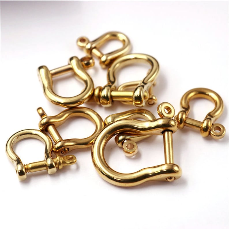 Brass Shackle Solid Brass U Lock Clasp With Screw Etsy UK