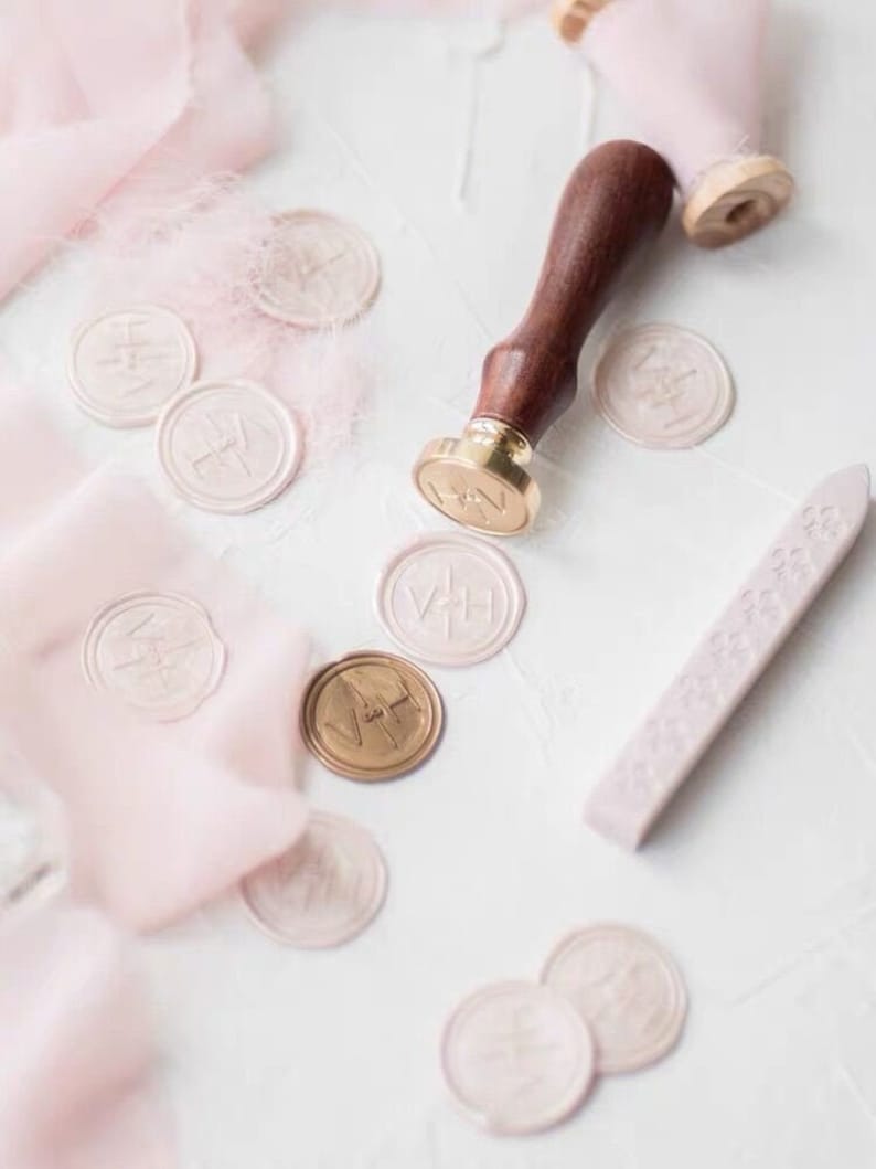 Wax Seal Stamp Kit Wedding Custom Monogram Knot Wax Stamp Etsy