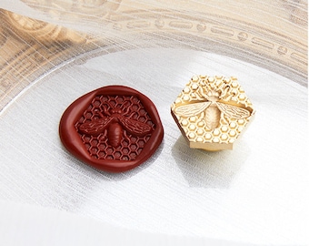 Honey bee Wax seal stamp kit wedding , irregular shape relief wax stamp seal ,sealing wax stamp,seal stamp wedding,wedding stamp wax