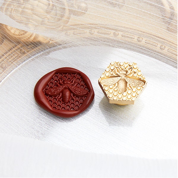 Honey bee Wax seal stamp kit wedding , irregular shape relief wax stamp seal ,sealing wax stamp,seal stamp wedding,wedding stamp wax